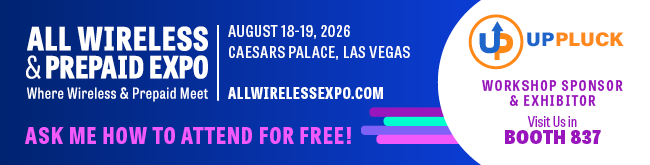 UpPluck at All Wireless & Prepaid Expo, August 18–19 2026, Caesars Palace Las Vegas, Booth 837